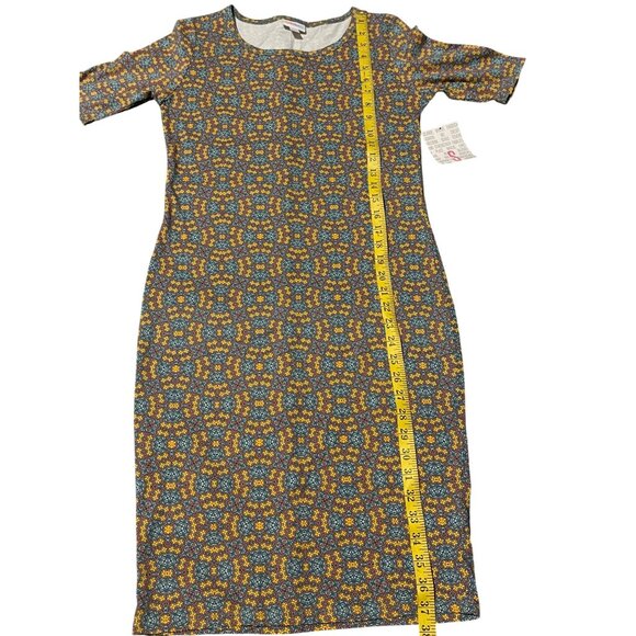 LuLaRoe Womens S Geometric Print Dress Julia Sheath Pencil Dress Kaleidoscope - Picture 5 of 12